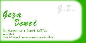 geza demel business card